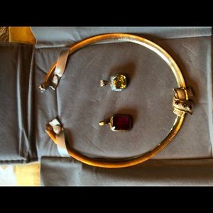 Reversible Omega yellow gold to 925 Sterling